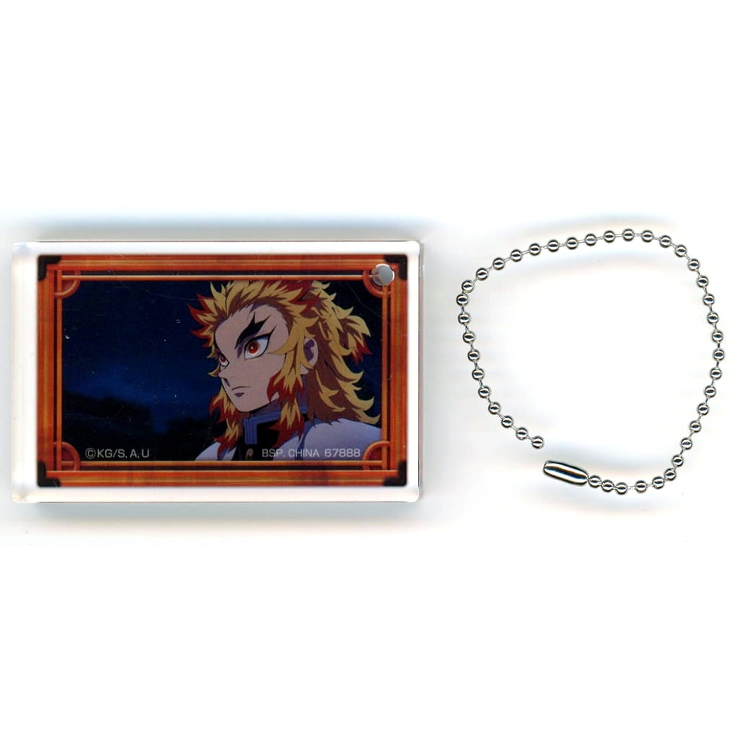 Kyojuro Rengoku Demon Slayer: Kimetsu no Yaiba Ichiban Kuji My Sister's Avenger Acritz Keychain Prize E [USED]