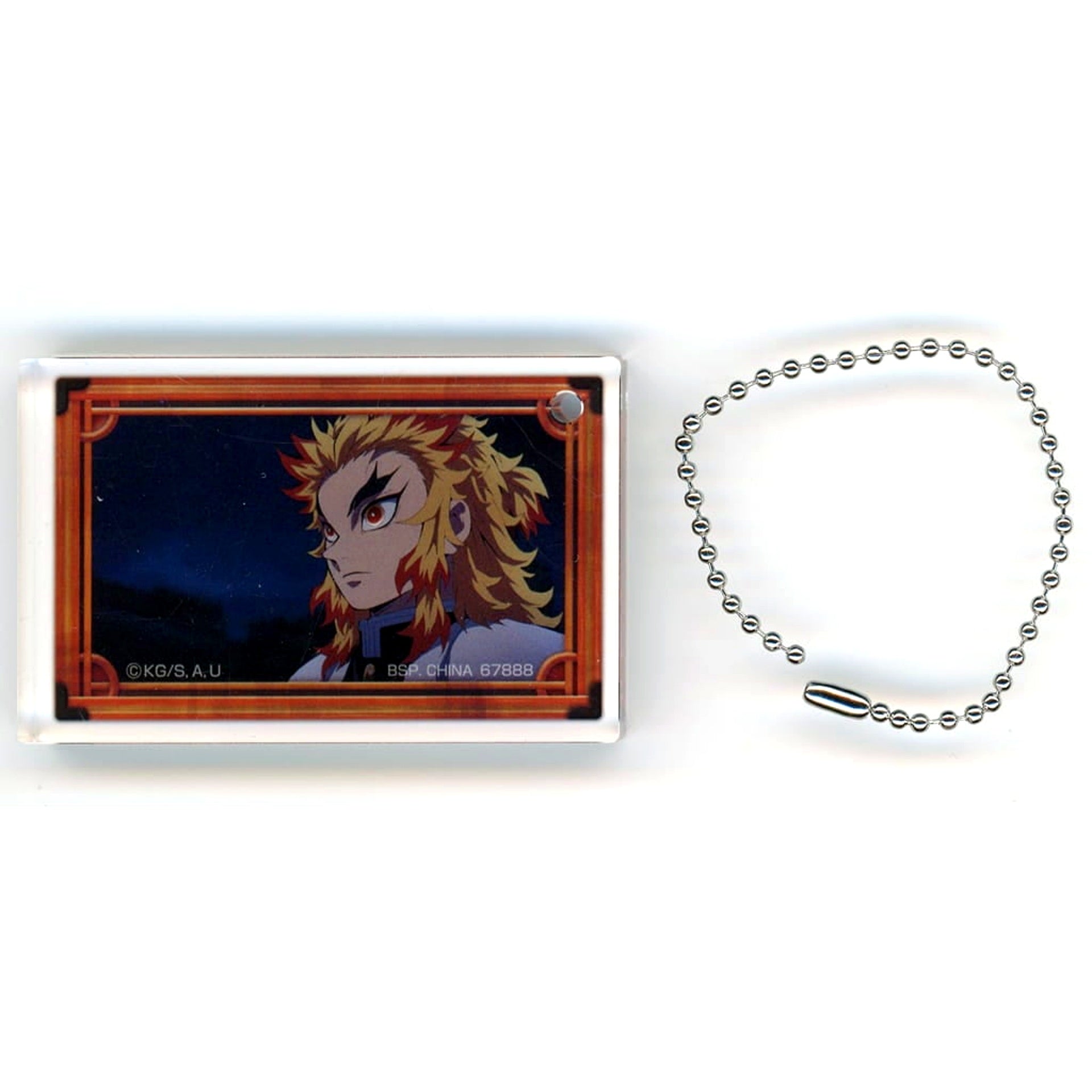 Kyojuro Rengoku Demon Slayer: Kimetsu no Yaiba Ichiban Kuji My Sister's Avenger Acritz Keychain Prize E [USED]