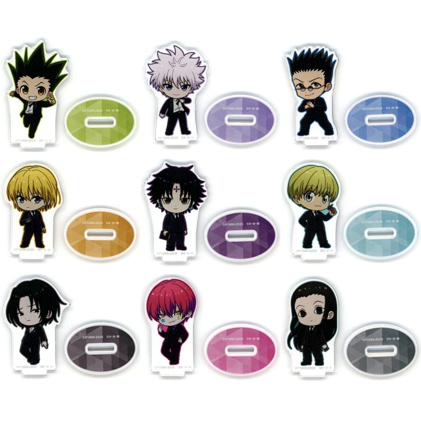 Set of 9 HUNTER x HUNTER Animate Fair in 2025 Winter Trading Chibi Character Suit Ver. Acrylic Stand [USED]