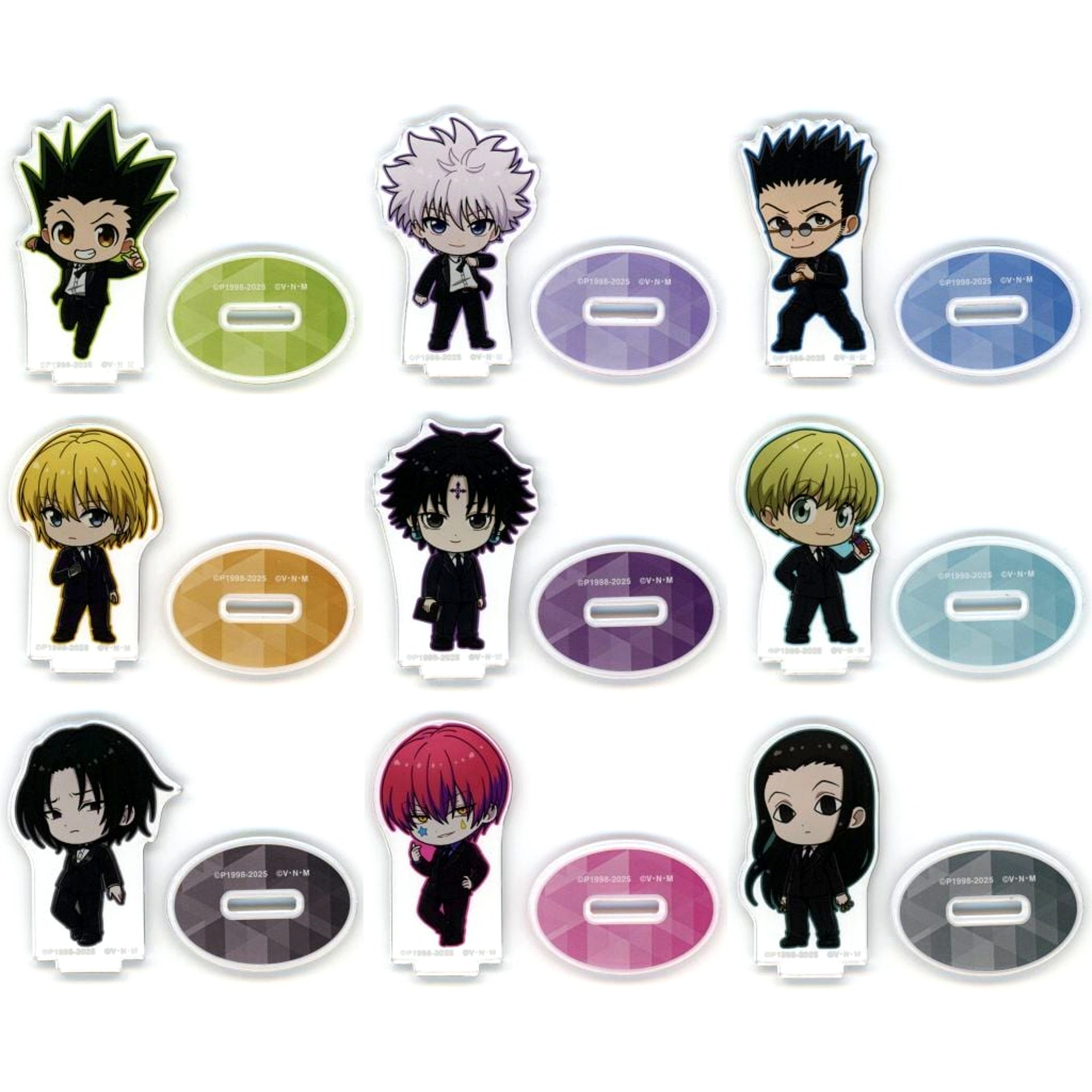 Set of 9 HUNTER x HUNTER Animate Fair in 2025 Winter Trading Chibi Character Suit Ver. Acrylic Stand [USED]