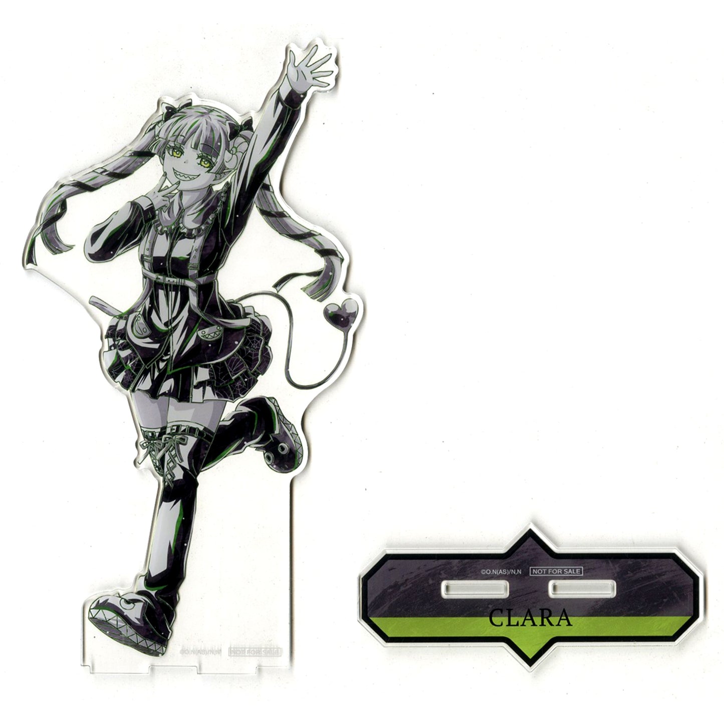 Clara Valac Metallic Extra Large Acrylic Stand Anime Welcome to Demon School! Iruma-kun Illustration Black Outfit Ver. Ani-Art Winning Prize [USED]