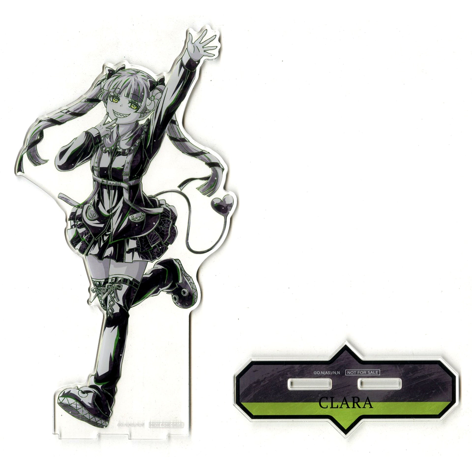 Clara Valac Metallic Extra Large Acrylic Stand Anime Welcome to Demon School! Iruma-kun Illustration Black Outfit Ver. Ani-Art Winning Prize [USED]