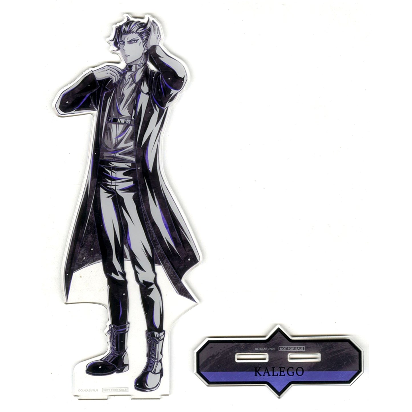 Kalego Naberius Metallic Extra Large Acrylic Stand Anime Welcome to Demon School! Iruma-kun Illustration Black Outfit Ver. Ani-Art Winning Prize [USED]