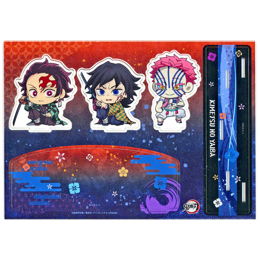 Tanjiro Kamado, Giyu Tomioka and Akaza ViVimus Acrylic Diorama Demon Slayer: Kimetsu no Yaiba Infinity Castle Arc [USED]