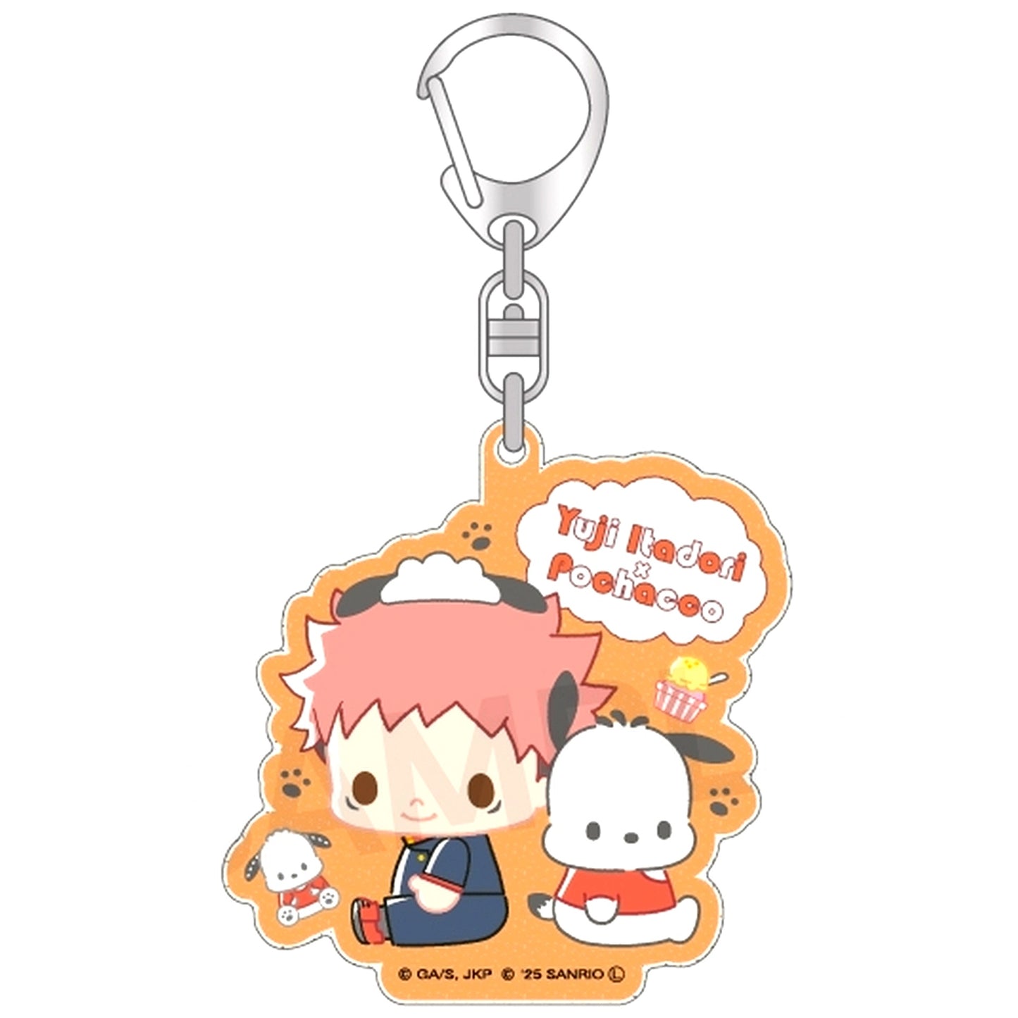 Yuji Itadori x Pochacco 01. Glitter Acrylic Keychain Jujutsu Kaisen x Sanrio Characters [USED]