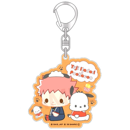 Yuji Itadori x Pochacco 01. Glitter Acrylic Keychain Jujutsu Kaisen x Sanrio Characters [USED]