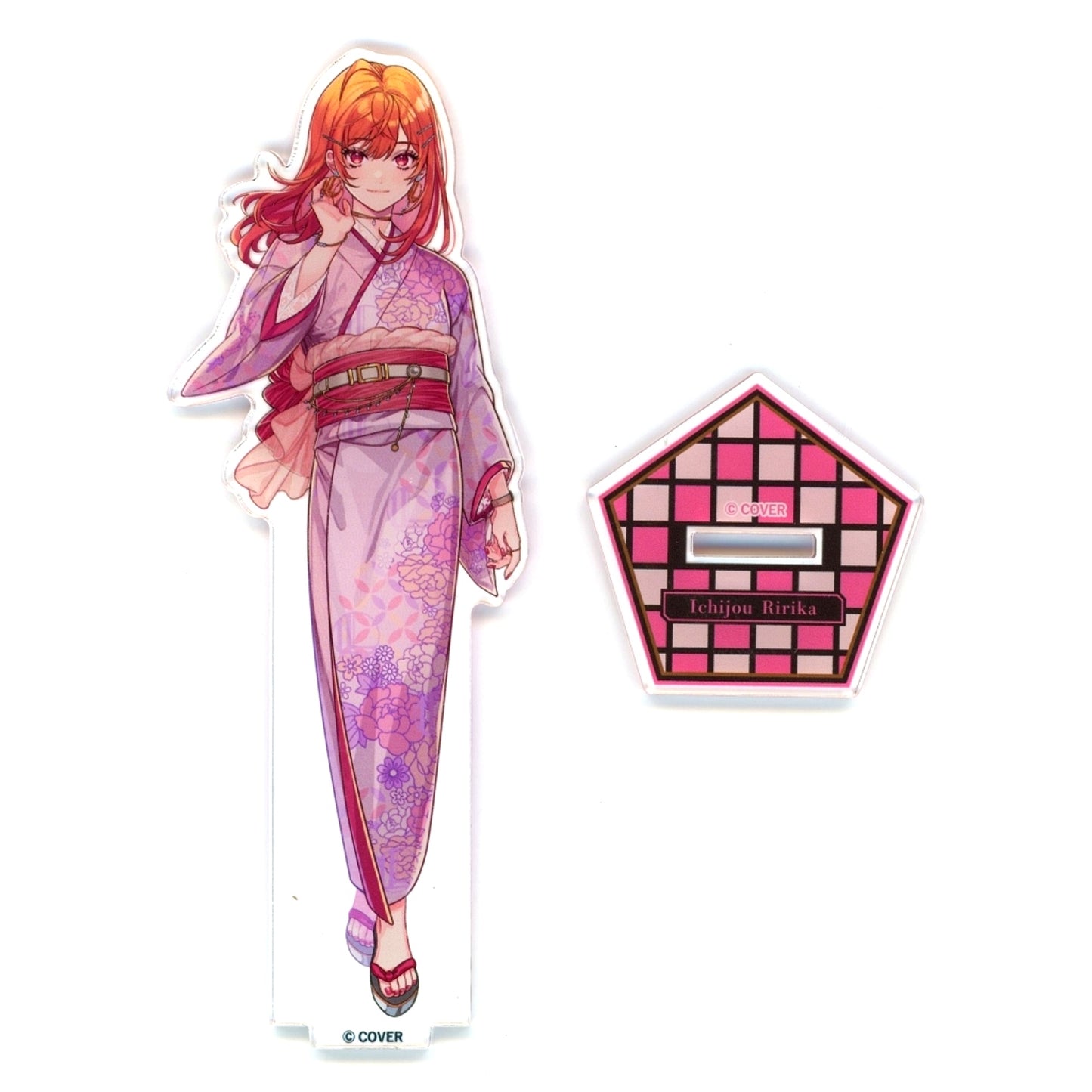 Ichijou Ririka Yukata Ver. VTuber Hololive ReGLOSS x Gokurakuyu RAKU SPA Collabo 7th Furo Life Life-size Acrylic Stand [USED]