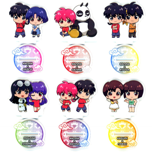 Set of 6 Ranma 1/2 Duo Collec Petit Acrylic Stand [USED]