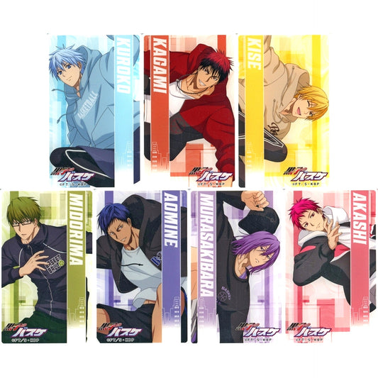 Set of 7 Kuroko's Basketball Goods Fair in Animate Trading Acrylic Plate Parkour Ver. [USED]