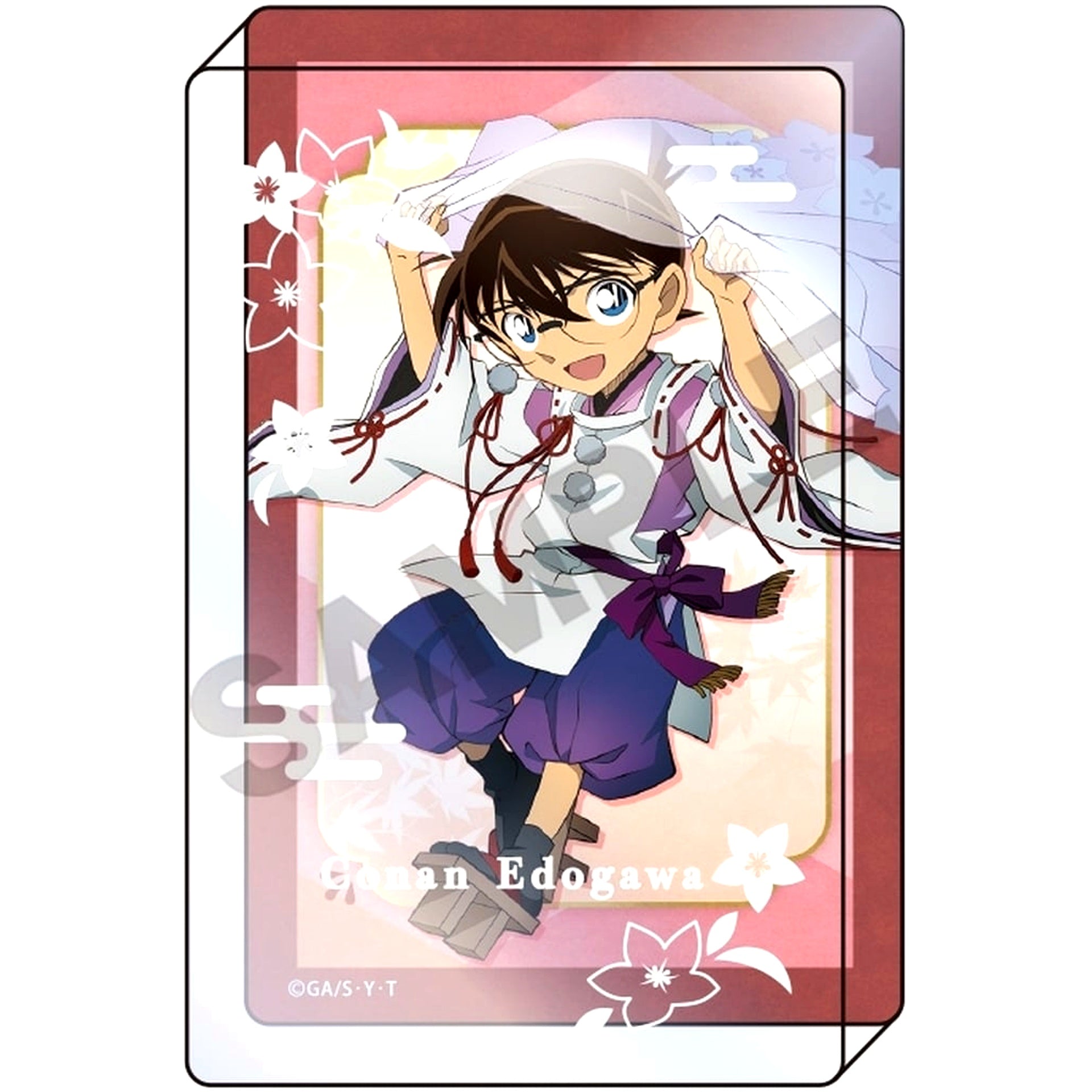 Conan Edogawa Detective Conan Autumn Flower Japanese Clothing Acrylic Block [USED]