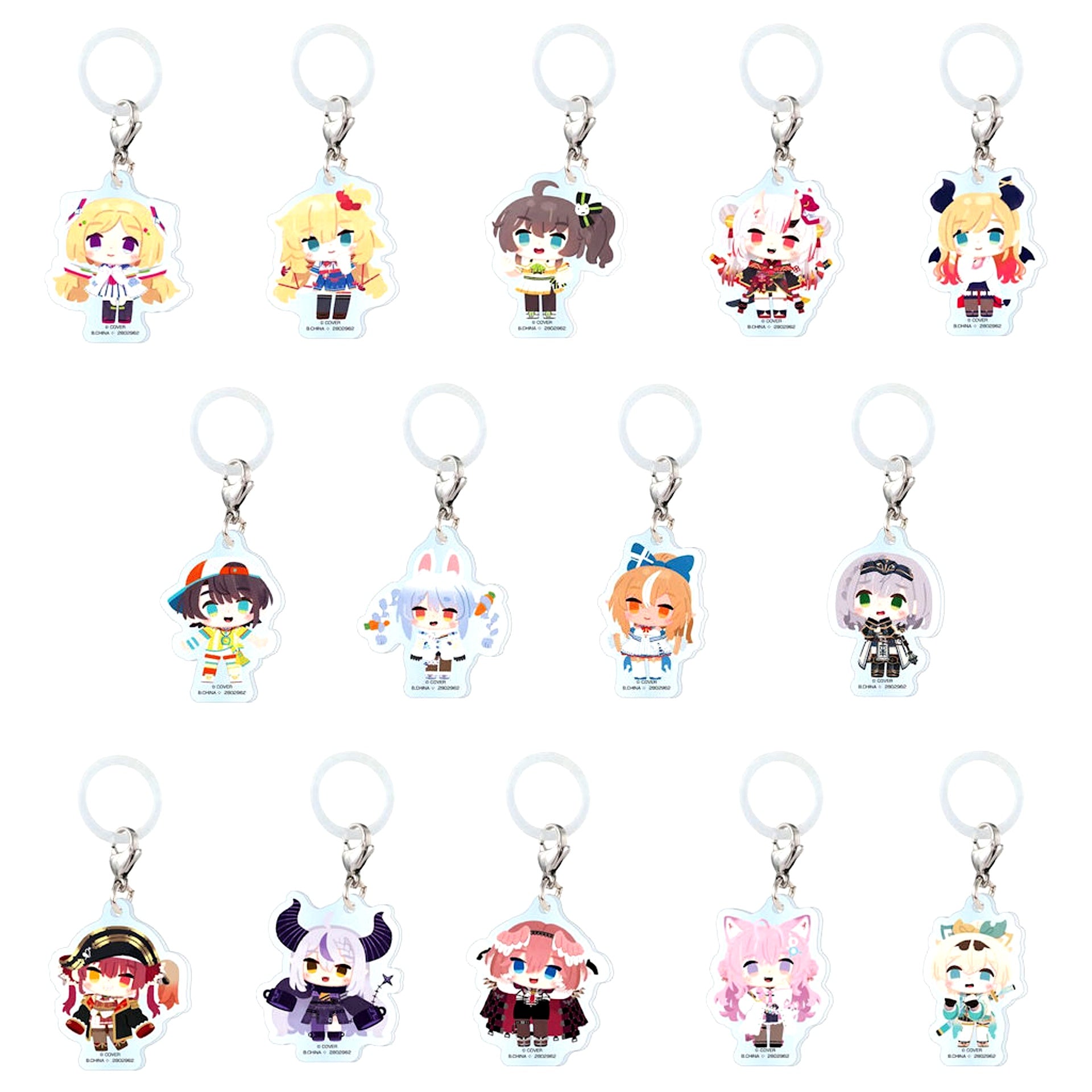 Set of 14 Virtual YouTuber Hololive Flat Marker Accessory 2 [USED]