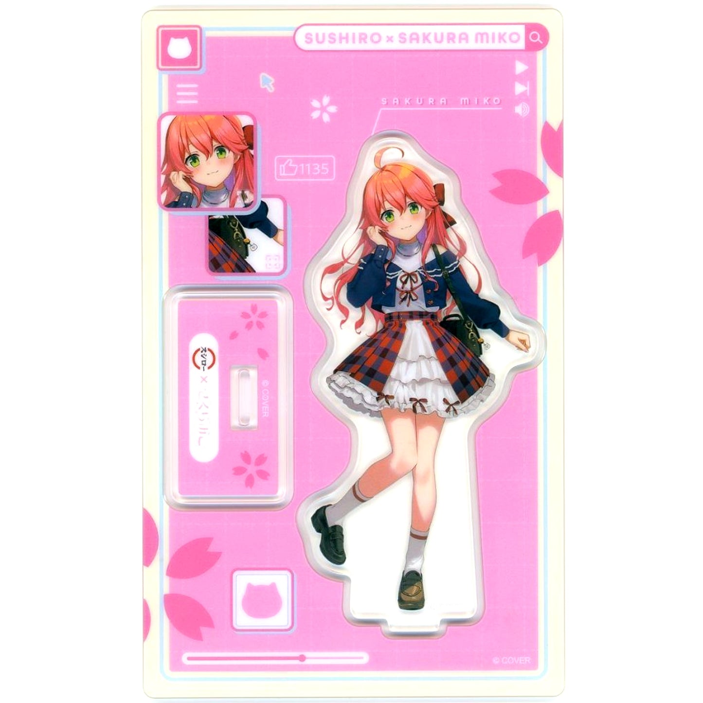 Sakura Miko Casual Clothes Acrylic Stand Virtual YouTuber Hololive Sakura Miko x Sushiro Soft Drink Order Bonus [USED]