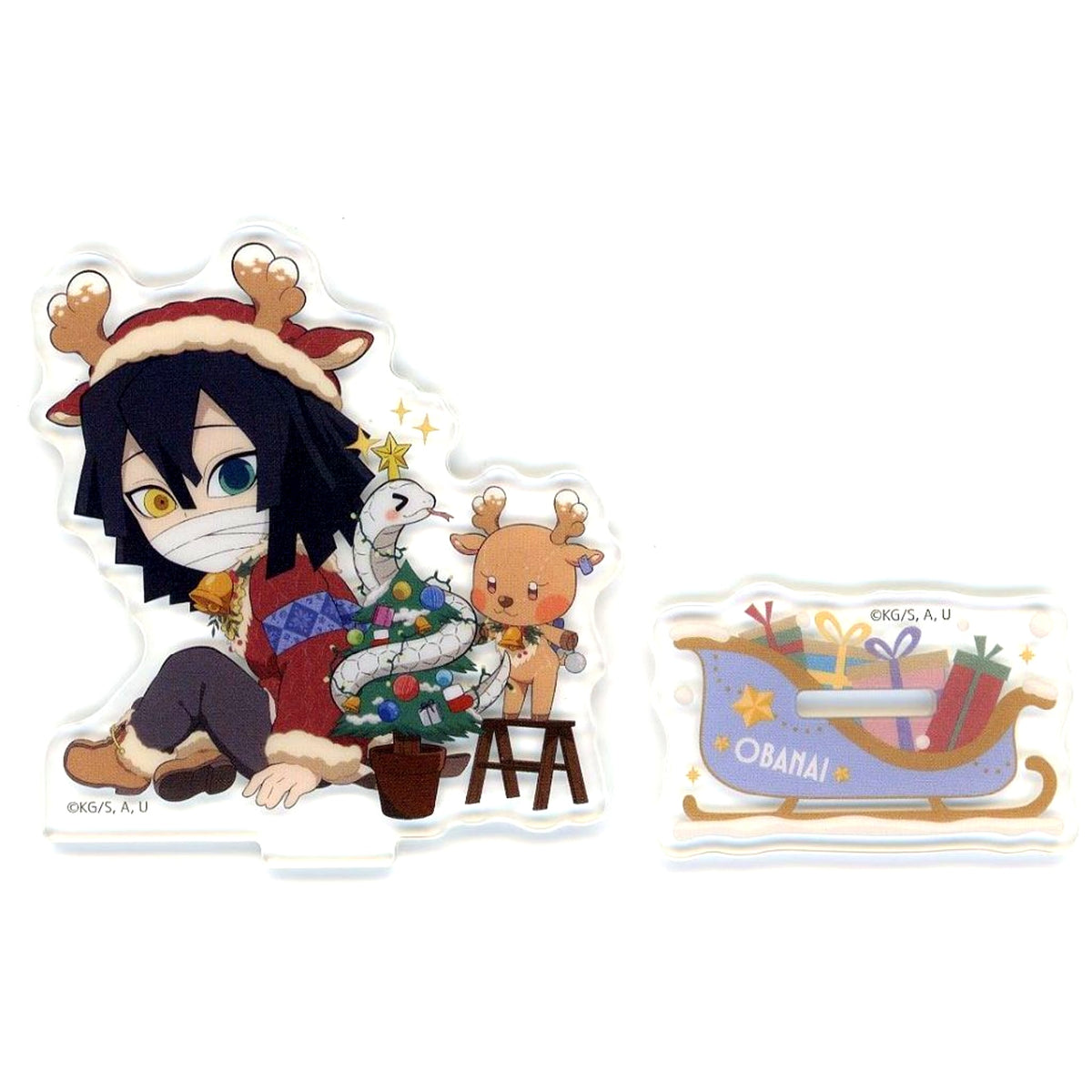 Obanai Iguro Random Acrylic Stand A Demon Slayer: Kimetsu no Yaiba x ufotable Cafe x Machi Asobi CAFE Christmas 2025 [USED]