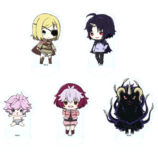 Set of 5 Clevatess The King of Devil Beasts The Baby and The Brave of Undead 01. GraffArt Illustration Acrylic Petit Stand [USED]