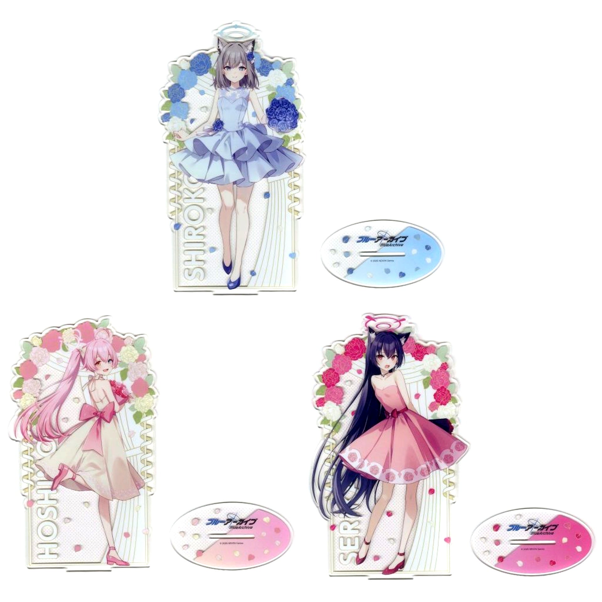 Set of 3 Blue Archive Platinum Zakka Big Acrylic Stand Vol.1 [USED]