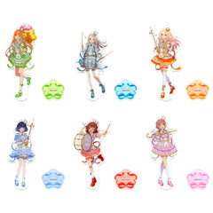 Set of 6 BIG Acrylic Plate with Stand Joyful Marching Vol.2 Gakuen Idolmaster [USED]