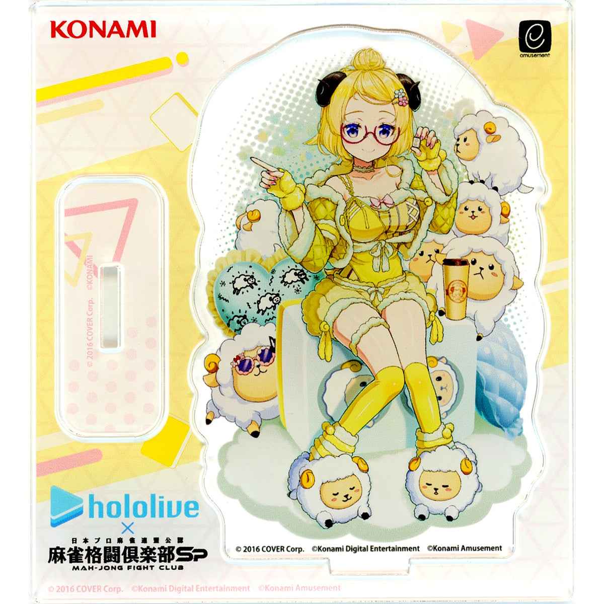 Tsunomaki Watame B Prize Virtual YouTuber Hololive x Mahjong Fight Club Sp Mahjong Collab Relay Campaign Original Acrylic Stand [USED]