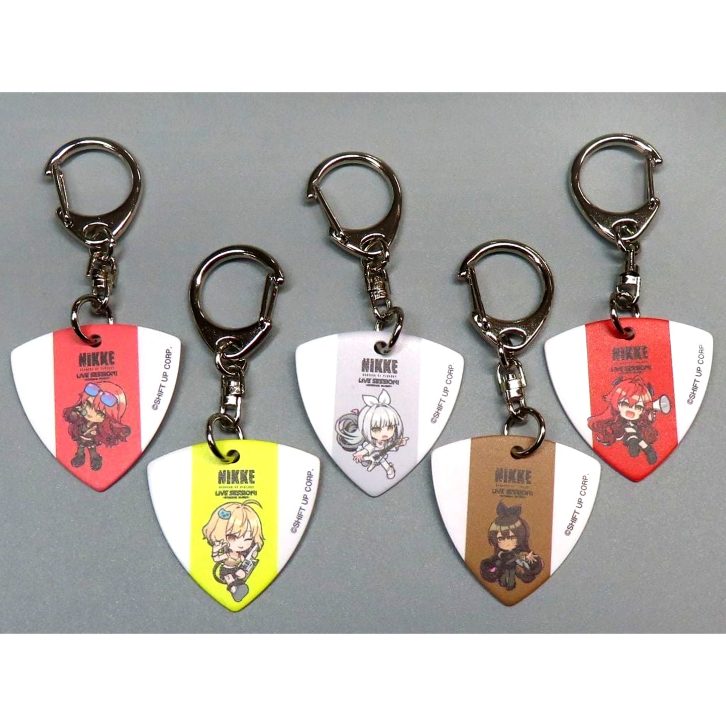 Set of Group Goddess of Victory: Nikke Pick Keychain Set LIVE SESSION! Massive Burst VIP Ticket Bonus [USED]