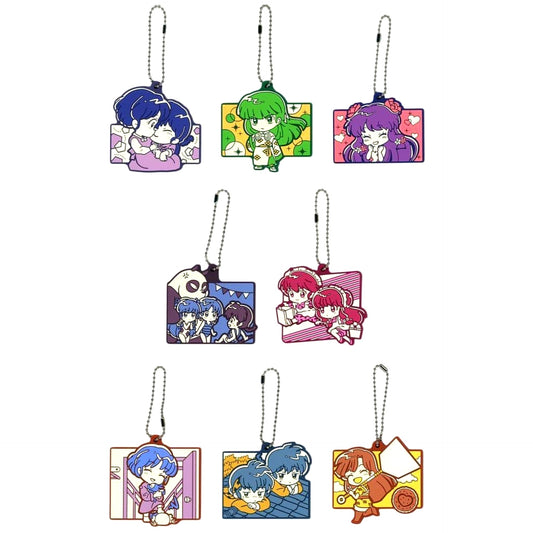 Akane Tendou & Others Ranma 1/2 All 8 Types Set Ichiban Kuji Part 2 Memorial Rubber Charm Prize I [USED]
