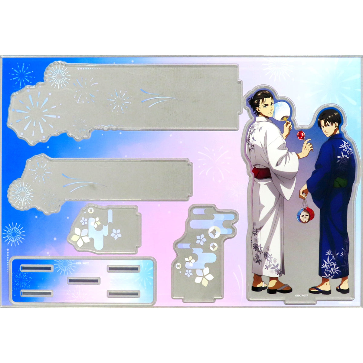 Eren Yeager & Levi Ackerman Attack on Titan Diorama Acrylic Stand Yukata Ver. [USED]