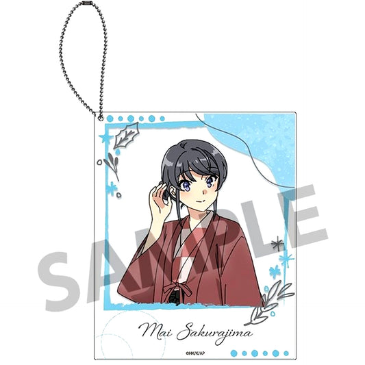 Mai Sakurajima Polaroid-Style Acrylic Keychain Rascal Does Not Dream of Santa Claus [USED]