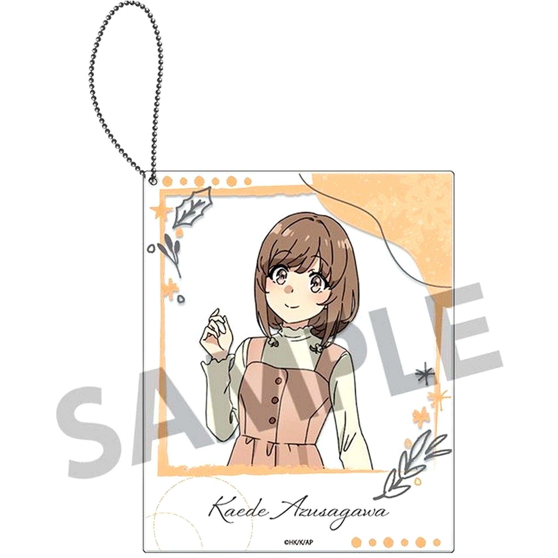 Kaede Azusagawa Polaroid-Style Acrylic Keychain Rascal Does Not Dream of Santa Claus [USED]