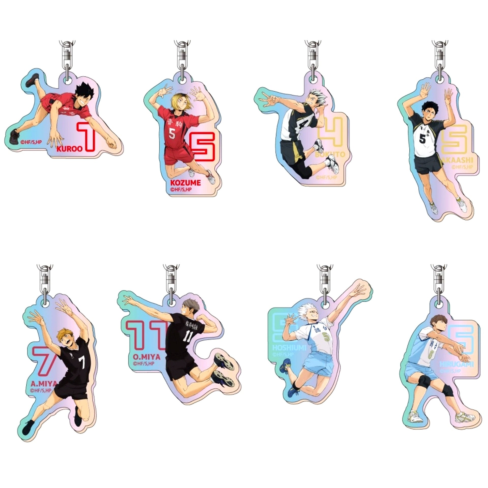 Set of 8 Haikyu!! Aurora Acrylic Keychain Vol. 2 [USED]