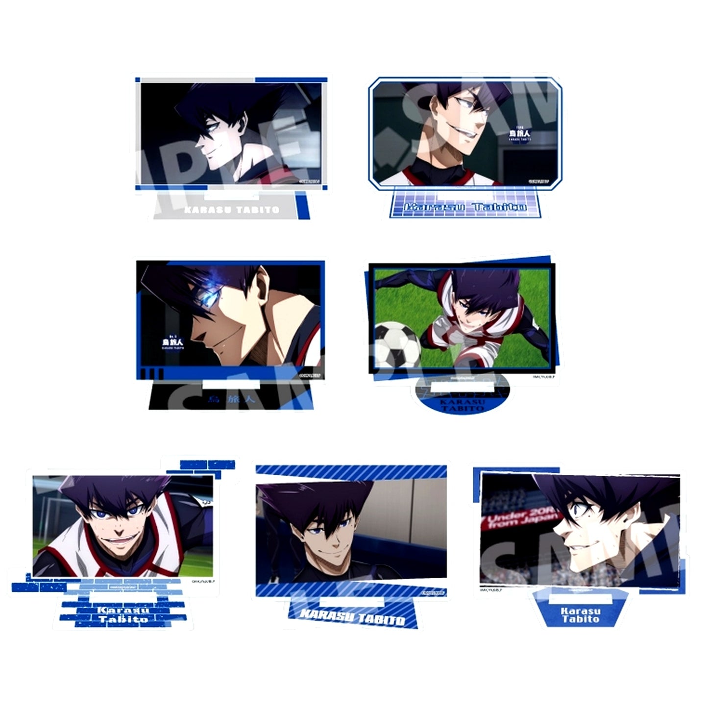 Set of 7 Tabito Karasu Blue Lock Dakesta Only Trading Acrylic Stand [USED]
