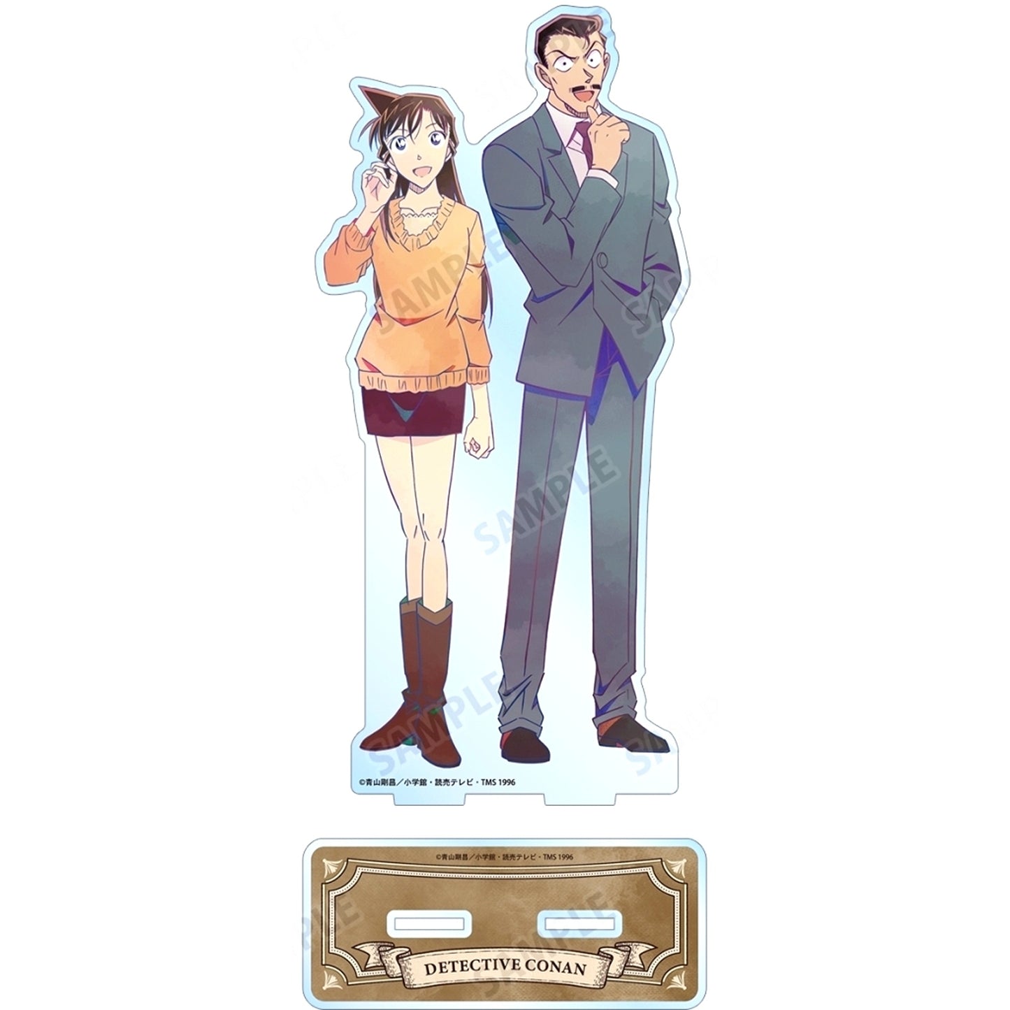 Ran Mouri & Kogoro Mouri Ani-Art 9th BIG Acrylic Stand Detective Conan [USED]