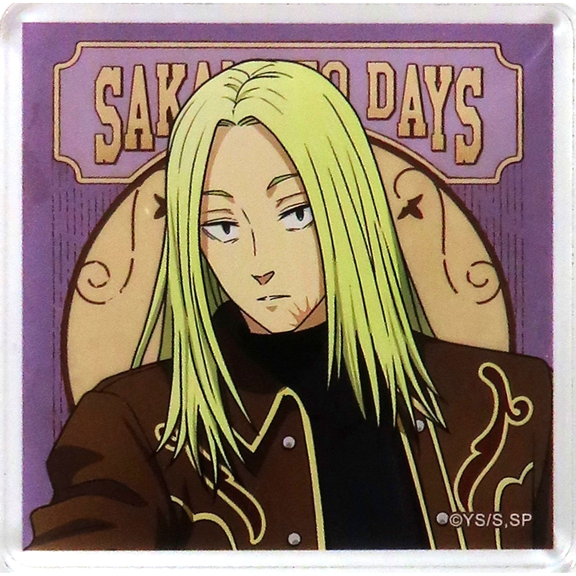 Shishiba Acrylic Block Marukuji Sakamoto Days Vintage Style Medium Blessing-4 [USED]