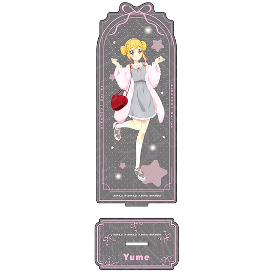 Yume Nijino Pink x Gray Ver. Glittering Acrylic Stand Aikatsu! Series [USED]