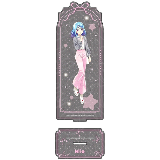 Mio Minato Pink x Gray Ver. Glittering Acrylic Stand Aikatsu! Series [USED]