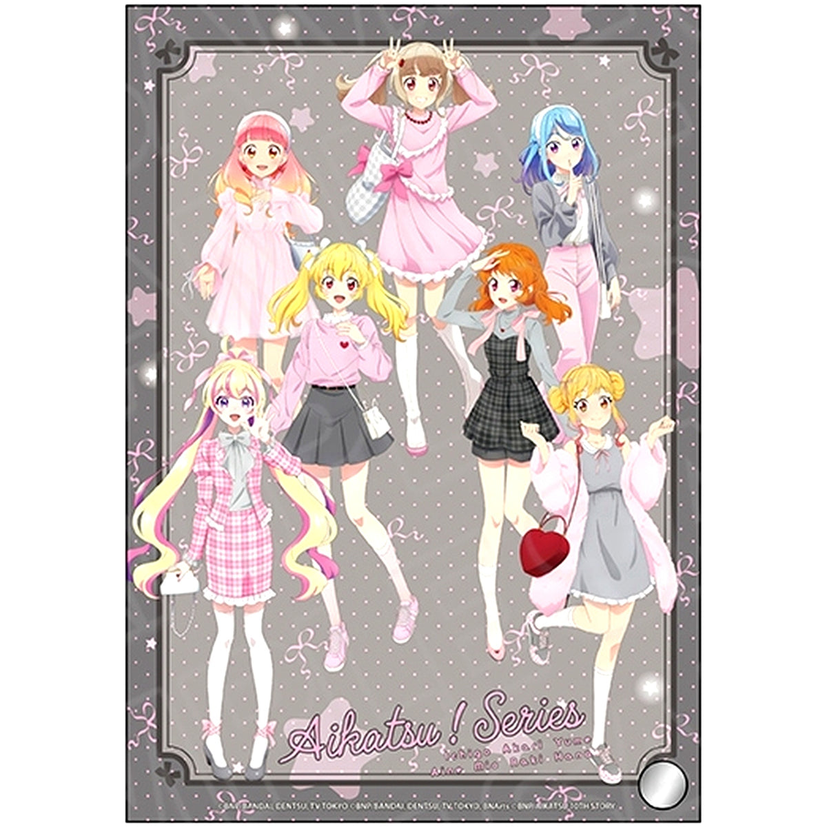 Group Pink x Gray Ver. Mini Acrylic Art Aikatsu! Series [USED]