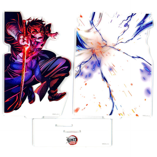 Kaigaku Prize B Layered Acrylic Stand Demon Slayer The Movie Infinity Castle Chapter 1 Akaza Returns 5th Key Visual Web Shop Kuji Zenitsu vs Kaigaku [USED]