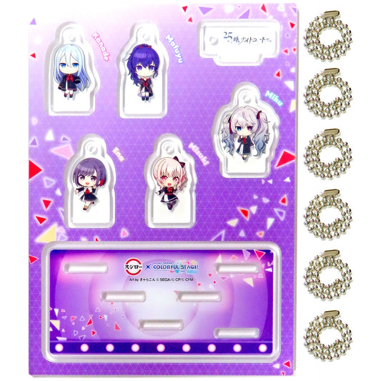 Nightcord at 25:00 Project SEKAI Colorful Stage! feat. Hatsune Miku x Sushiro Collaboration Limited Unit Charm Set 6-Piece Sushi Set Order Bonus [USED]