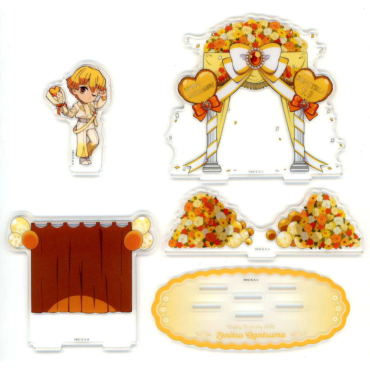 Zenitsu Agatsuma Diorama Acrylic Stand Demon Slayer: Kimetsu no Yaiba x ufotable Cafe x Machi Asobi Cafe Zenitsu Agatsuma Birthday Festival 2025 [USED]