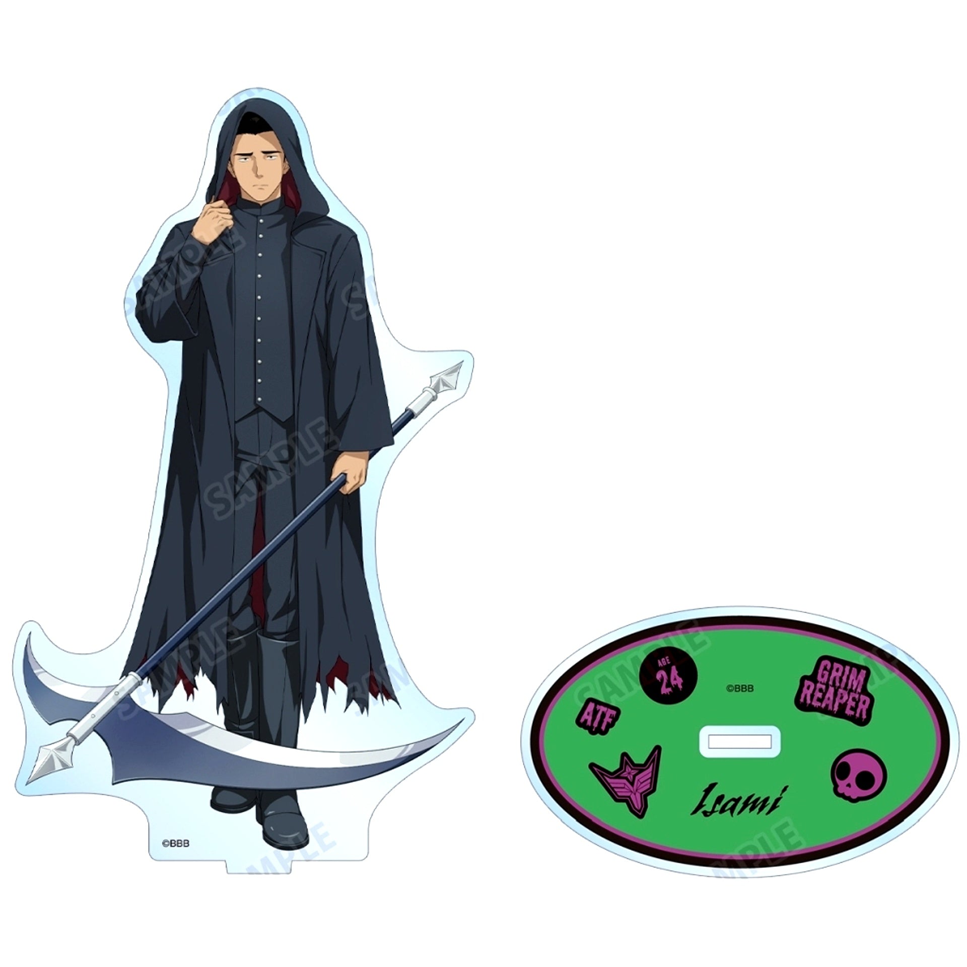 Isami Ao Grim Reaper Ver. Illustration Extra Large Acrylic Stand Brave Bang Bravern! [USED]