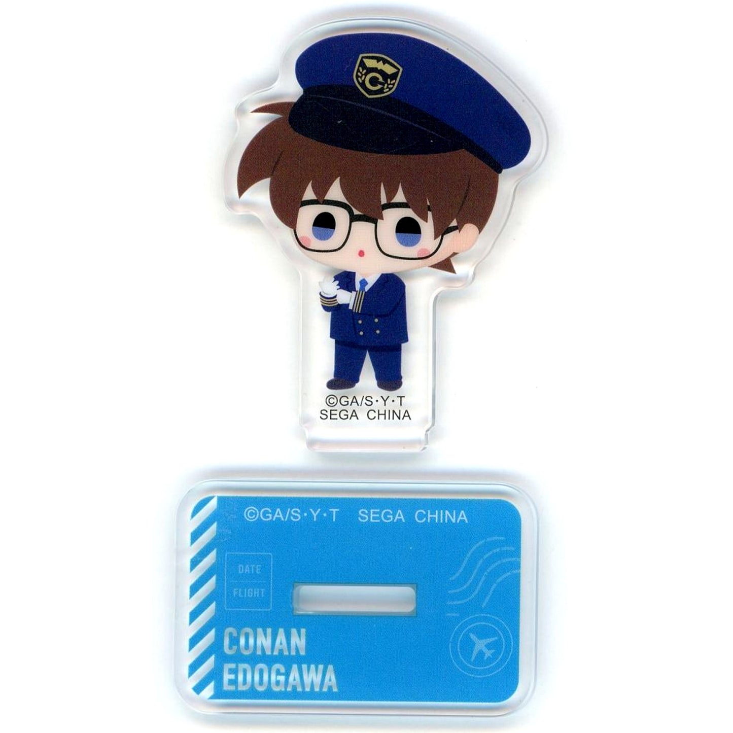 Conan Edogawa E-1 Prize Acrylic Stand Sega Lucky Kuji Online Detective Conan Pilot Theme [USED]