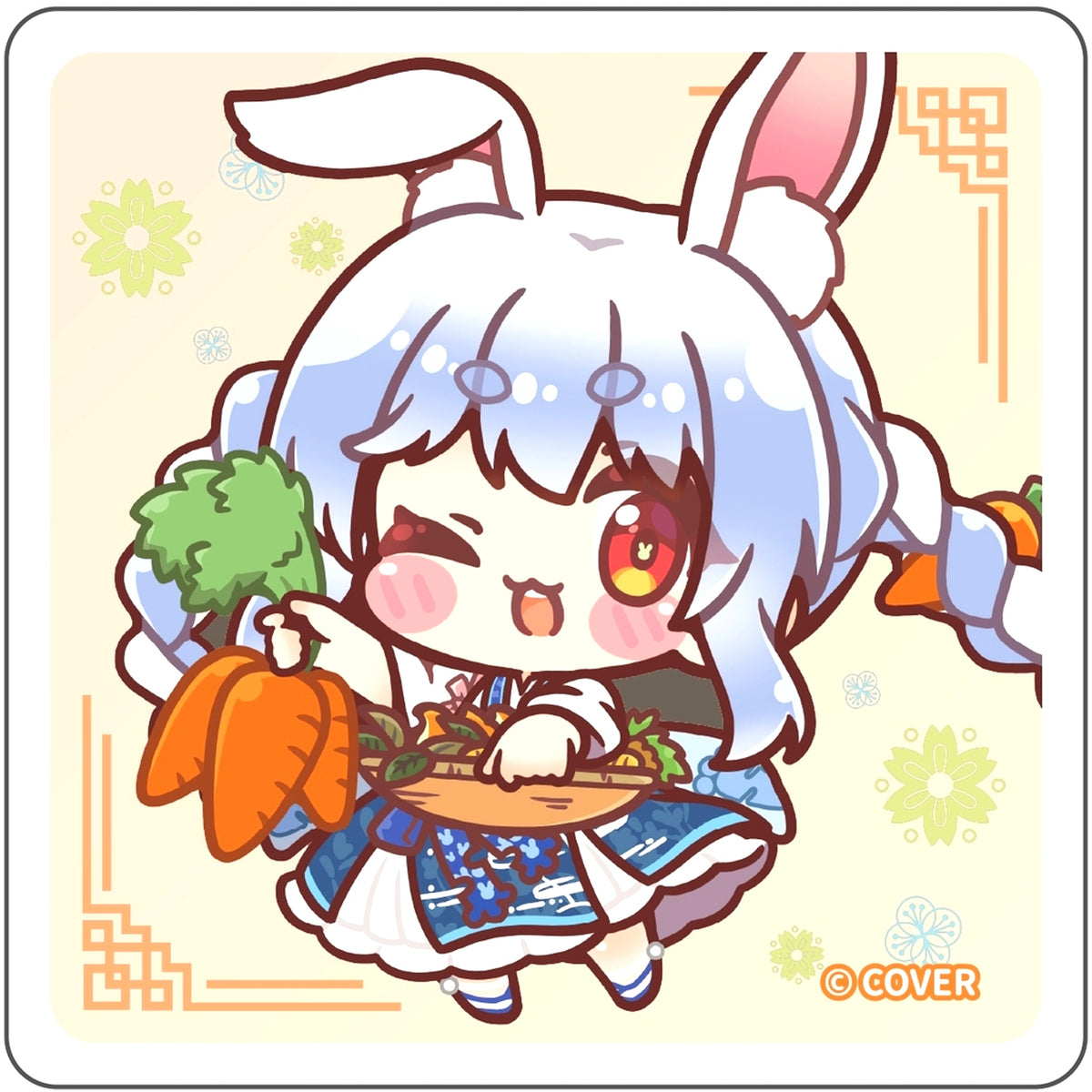 Usada Pekora Orange Ver. Trading Deformed Mini Acrylic Block Acrylic Item Virtual YouTuber Holo Live VTuber Let's Protect Her Voice Together Peko Campaign [USED]