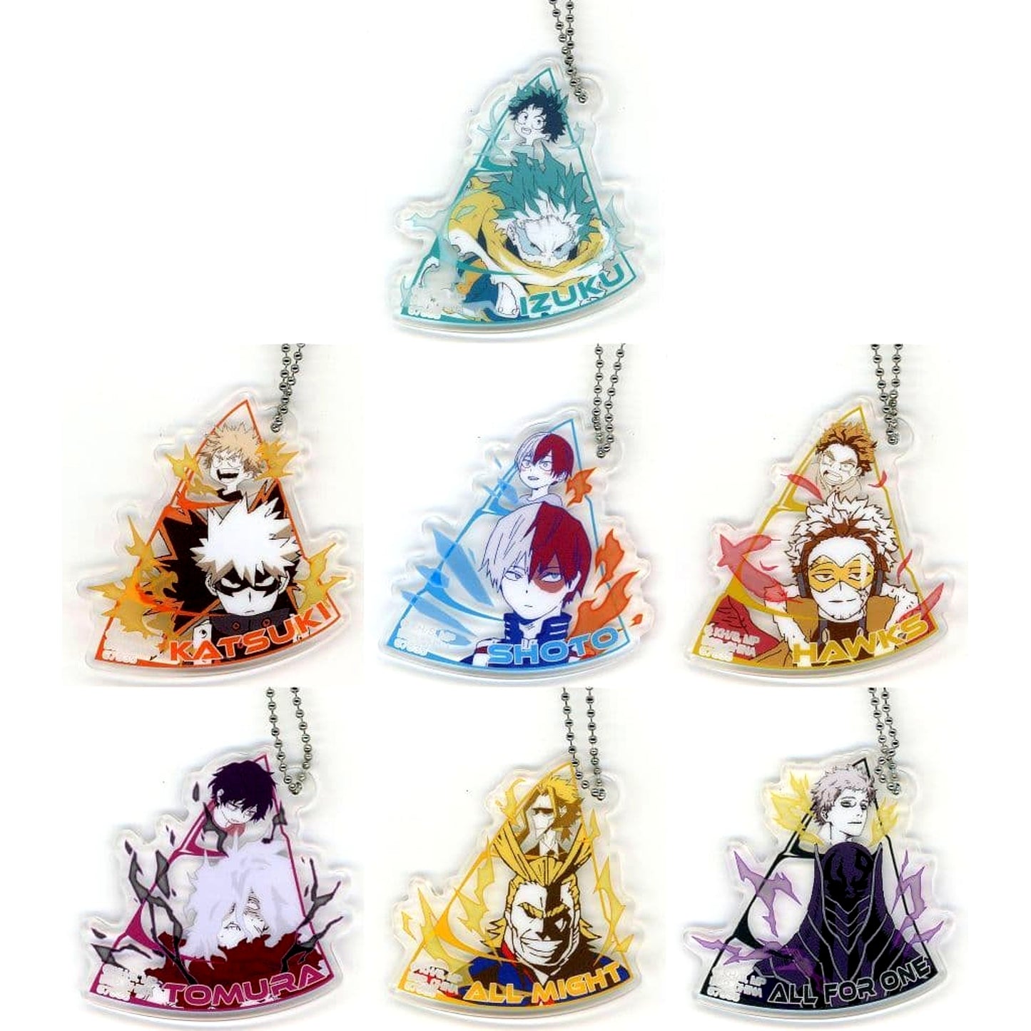 Katsuki Bakugo & Others My Hero Academia All 7 Types Set Ichiban Kuji Sara ni Mukou e Eri Horn-Shaped Acrylic Charm Prize I [USED]