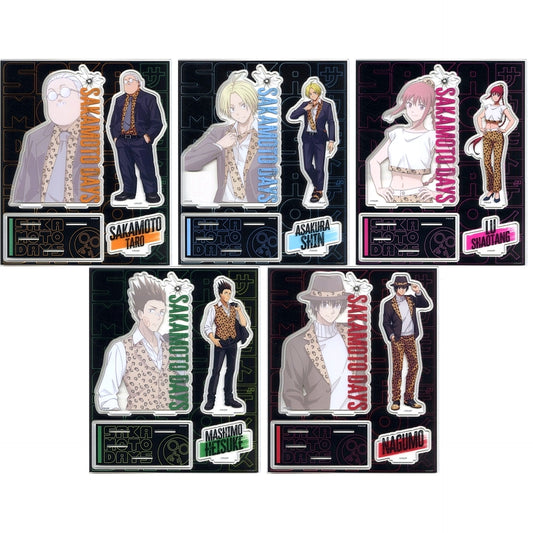 Set of 5 Sakamoto Days Diorama Acrylic Stand DMM Kuji Wild Style Prize A [USED]