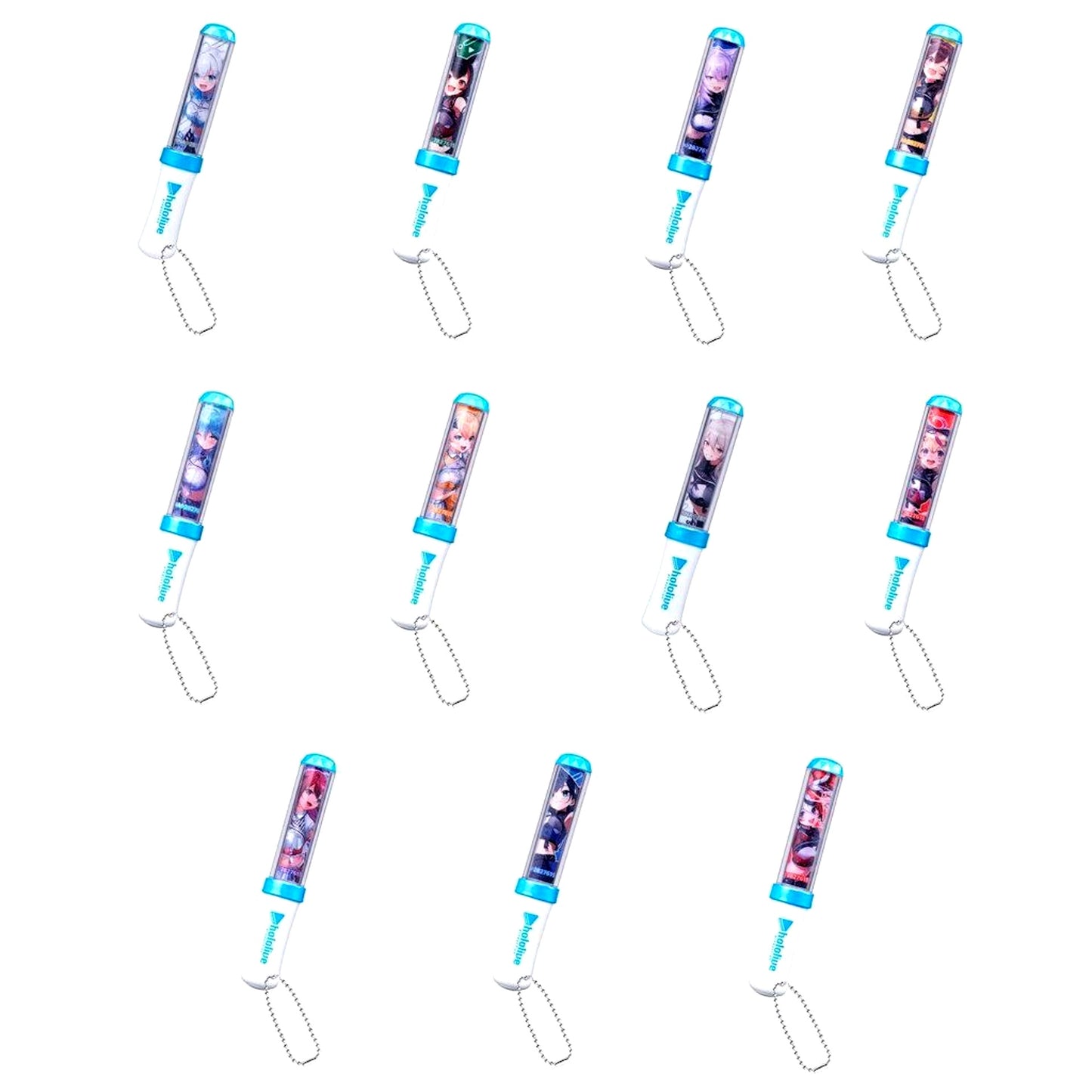 Set of 11 Virtual YouTuber Hololive Miniature Penlight Charm 2 [USED]