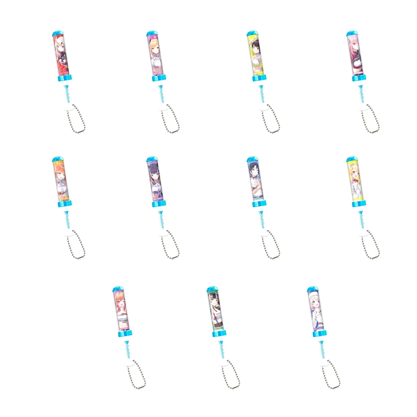 Set of 11 Virtual YouTuber Hololive Miniature Penlight Charm 3 [USED]