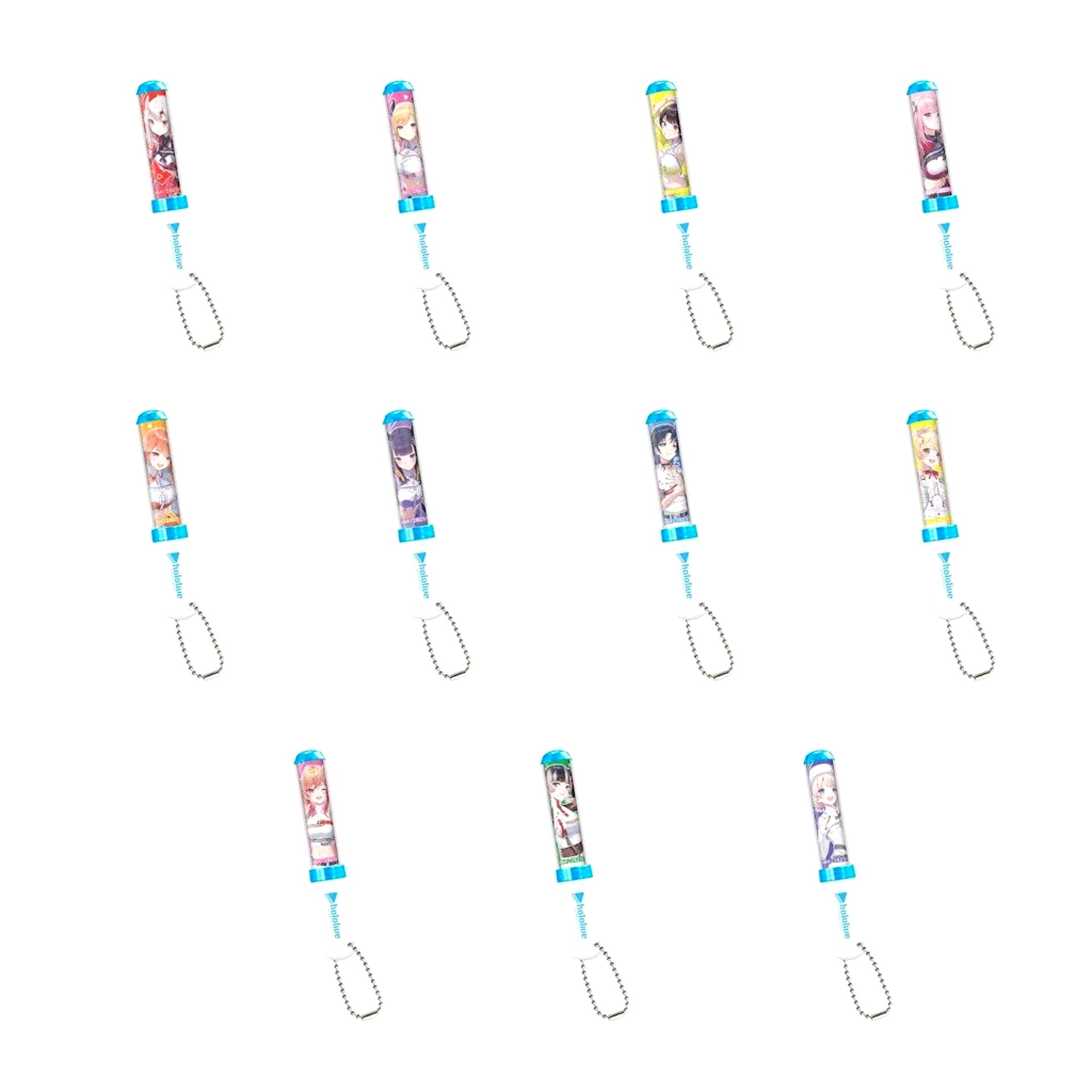 Set of 11 Virtual YouTuber Hololive Miniature Penlight Charm 3 [USED]