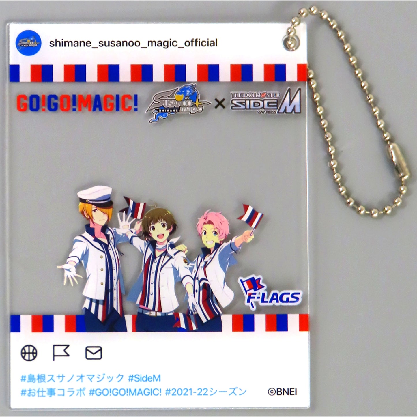 F-LAGS Acrylic Card Charm The Idolm@ster SideM x Shimane Susanoo Magic [USED]