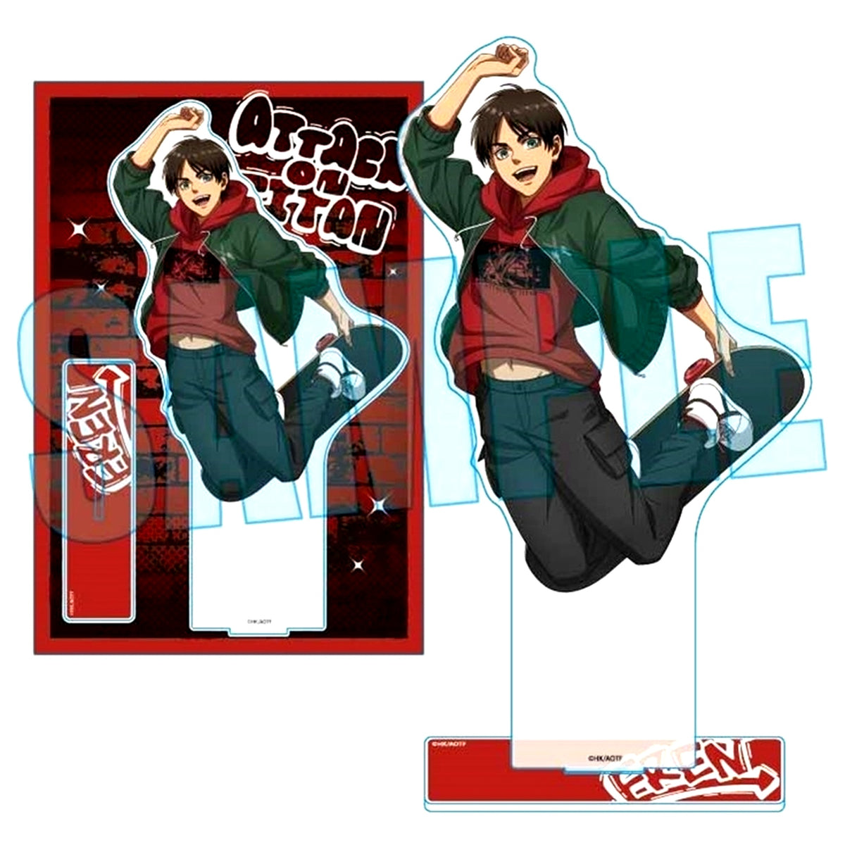 Eren Yeager Skater Ver. Attack on Titan MEGA Acrylic Stand [USED]