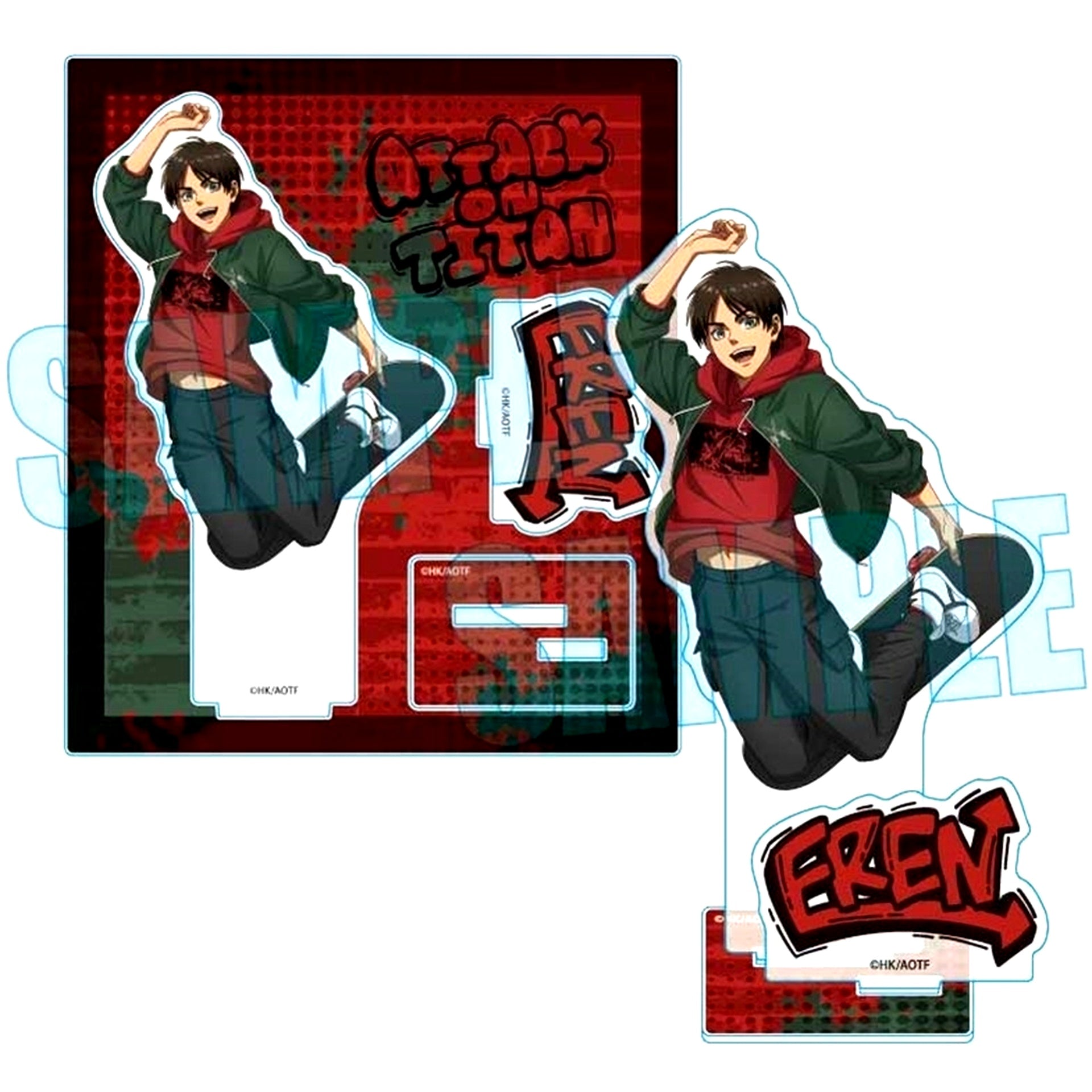 Eren Yeager Skater Version Attack on Titan Acrylic Stand [USED]