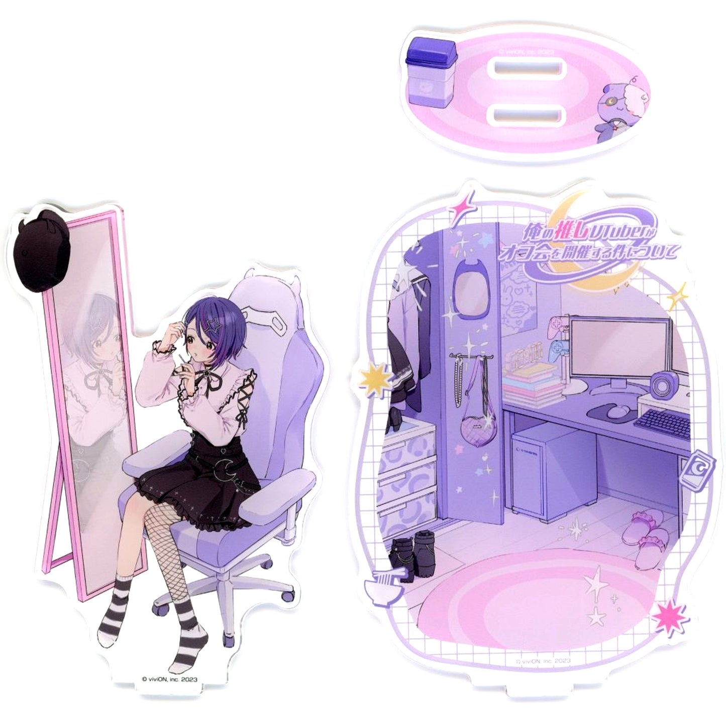 Otodama Tamako Aogiri High School Virtual YouTuber Acrylic Stand with Background Otodama Tamako 1st Event About My Oshi VTuber Holding an Offline Meeting [USED]