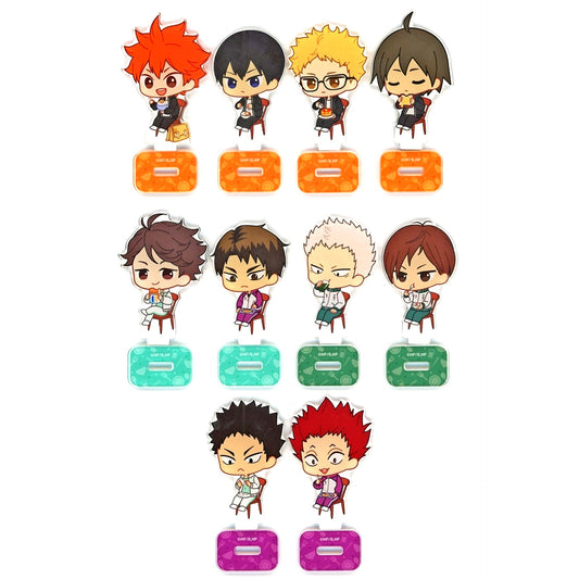 Set of 10 Haikyu!! Trading Chibi Character Morning Ver. Acrylic Stand Ver. A [USED]