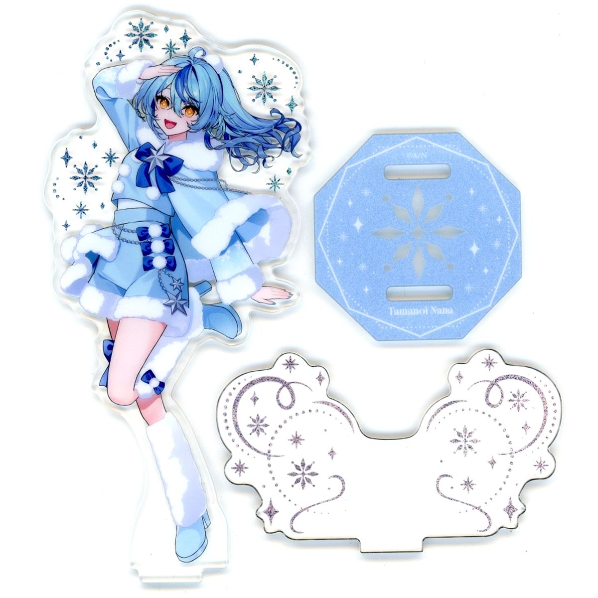 Nana Tamanoi Virtual YouTuber Nijisanji Foil Stamped Acrylic Stand White Snow Christmas [USED]